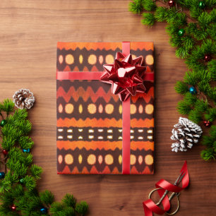 Black Holiday Wrapping Paper