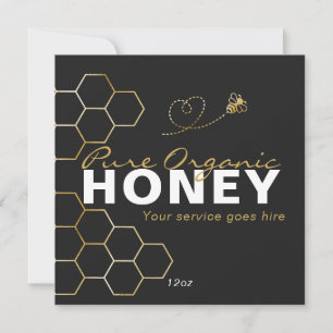 Black Honey Beed Honeycomb Product Care Insert  Holiday Card