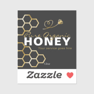 Black Honey Gold Bees Honeycomb Product Label