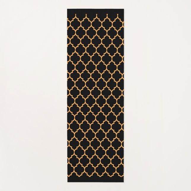 Black Honeycomb Yoga Mat (Front)