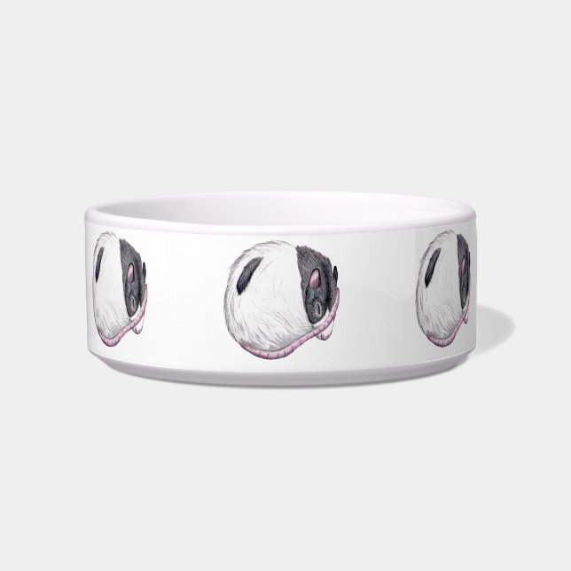 black hooded rat feeding bowl (Front)