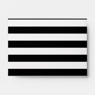 Black Horizontal Stripes Envelopes