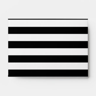 Black Horizontal Stripes Envelopes