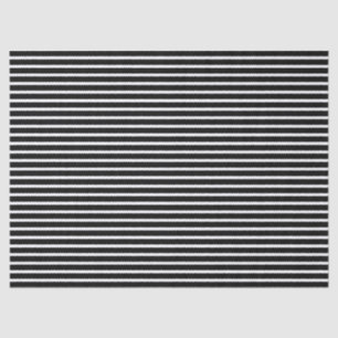 Black horizontal Stripes Tissue Paper