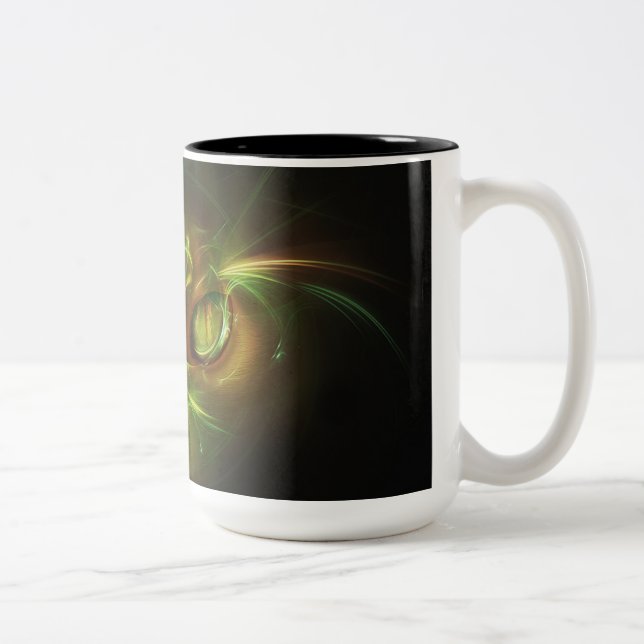 Black & Horror Birt Modern  Two-Tone Coffee Mug (Right)