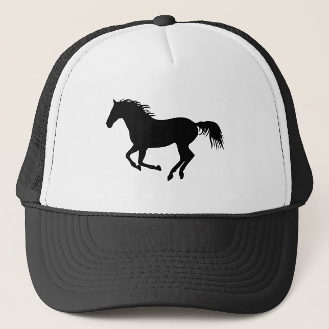 Black horse 1 trucker hat (Front)