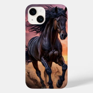 Black horse aesthetic Case-Mate iPhone 14 case