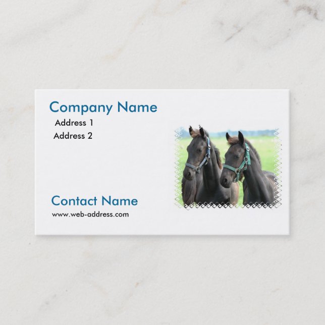 Black Horse Business Card (Front)