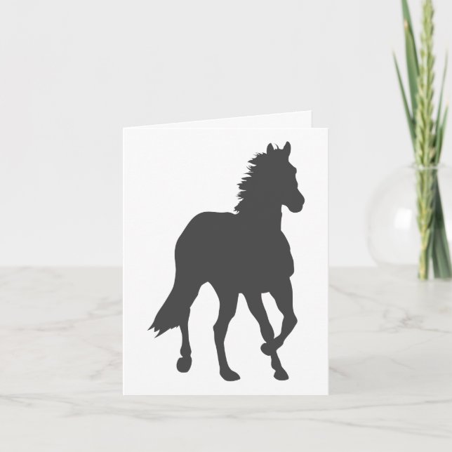 Black Horse Country Western Hello Miss You Love Card (Front)