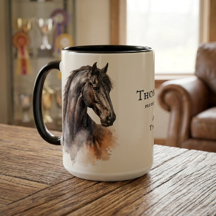 Black Horse Equestrian Personalized Gift Mug Cup