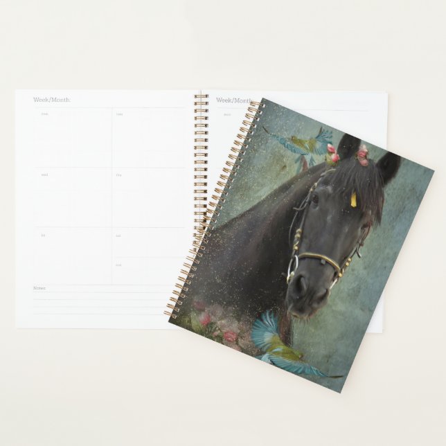 Black Horse Friesian Horse - Calendar, Planner (Display)
