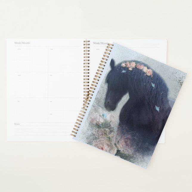 Black Horse Friesian Horse - Calendar, Planner (Display)