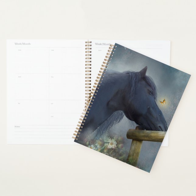 Black Horse Friesian Horse - Calendar, Planner (Display)