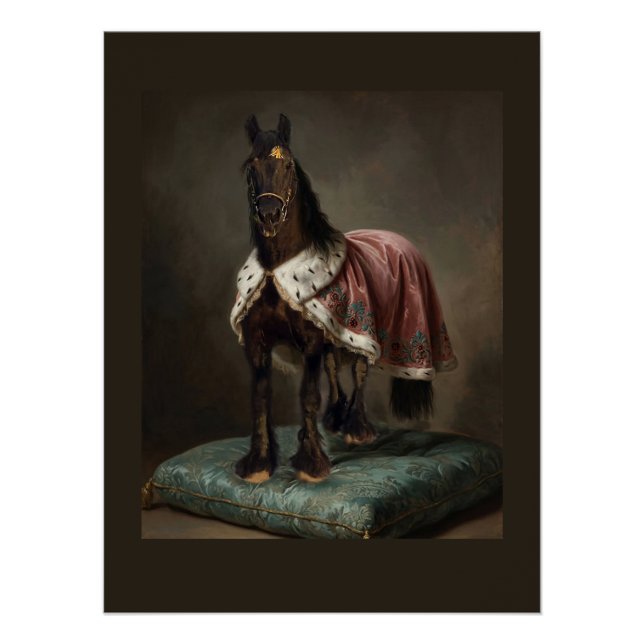 Black Horse Friesian - Poster (Front)