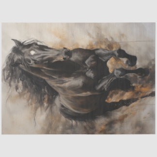 Black Horse Galloping Tissue Paper