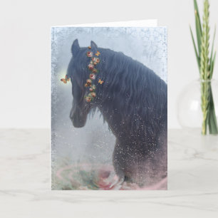 Black Horse - Greeting Card