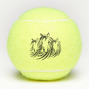 Black Horse Heads Tennis Balls