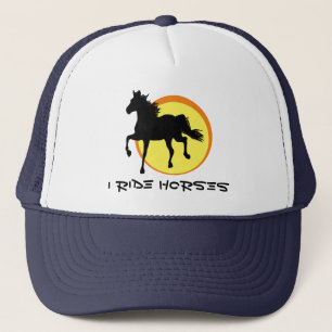 Black Horse & I ride Horses / Horticulture Trucker Hat