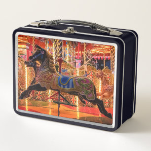 Black horse metal lunch box
