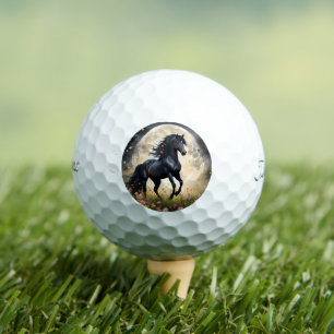 Black Horse Moon Flower Field, Golf Balls