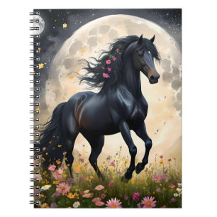 Black Horse Moon Flower Field, Notebook