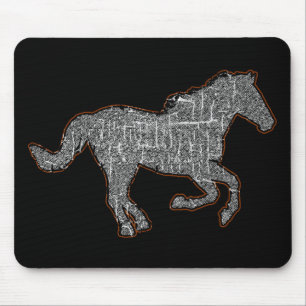 black horse mouse mat
