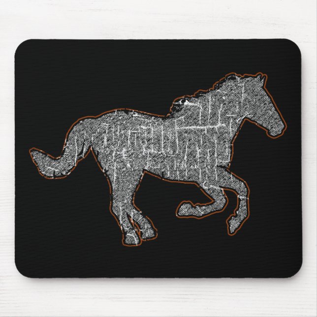 black horse mouse mat (Front)