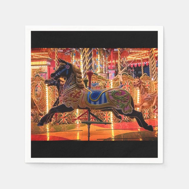 Black horse napkin (Front)