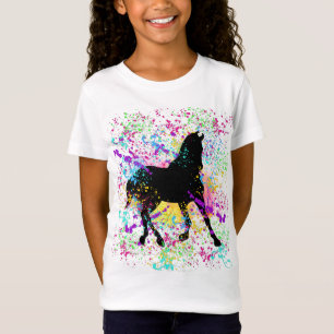 Black Horse Paint Splatter T-Shirt