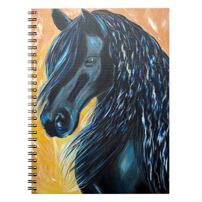 Black Horse Painting Notebook (Front)