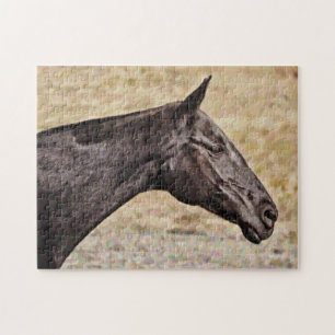 Black Horse Profile Medium Puzzle
