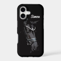 Black Horse Racing iPhone Case