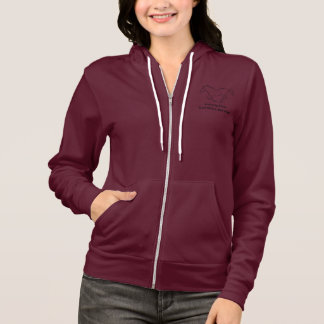 Black horse riding club logo hoodie
