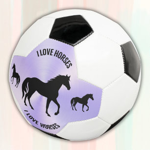 Black Horse Silhouette Monogram Football