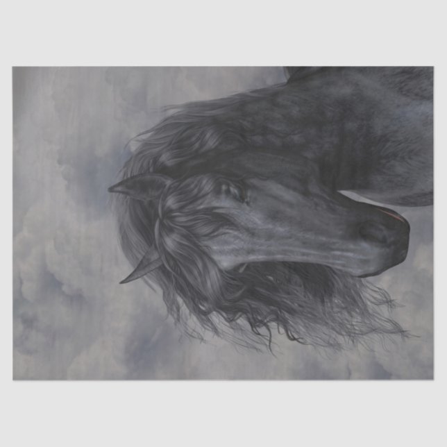Black Horse Tissue Paper (Front)