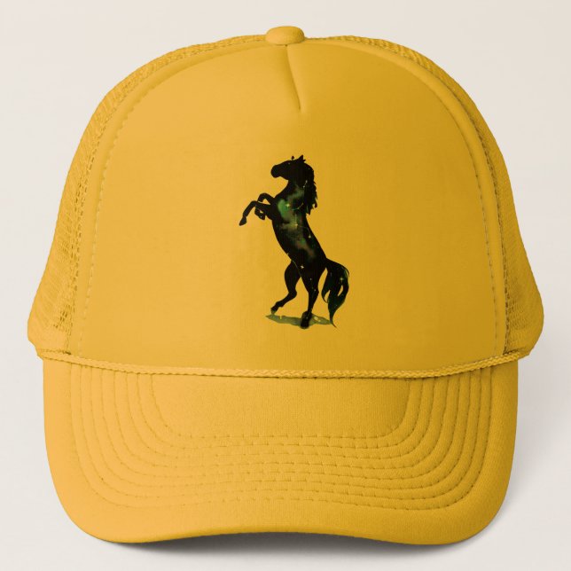  black horse Trucker Hat (Front)