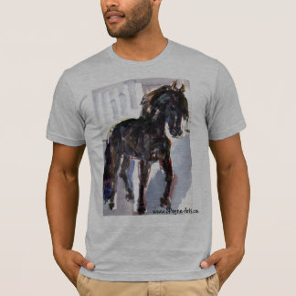 Black Horse Watercolor T-Shirt