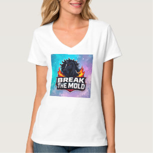 Black Horse with Flames and Motivational Slogan T-Shirt