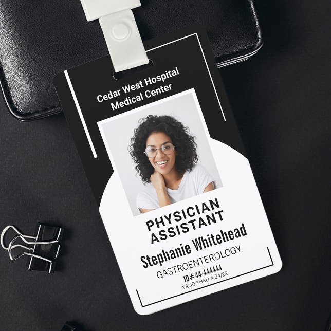 Black Hospital Medical Employee Photo ID  Badge (Your photo ID employee badge is not just an identification tool, but a powerful communication medium)