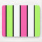 Black, Hot Pink, Lime Green and White stripes