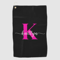Black Hot Pink Monogram