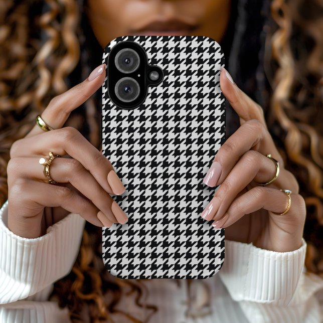 Black Houndstooth Case-Mate iPhone Case (Creator Uploaded)
