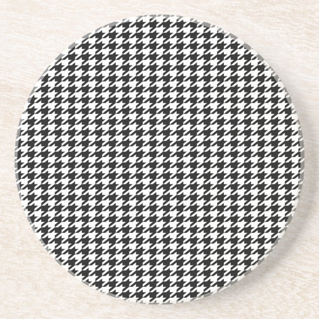 Black Houndstooth Coaster (Front)