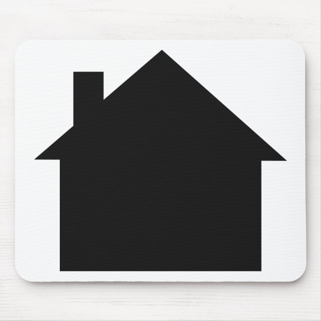black house icon mouse mat (Front)