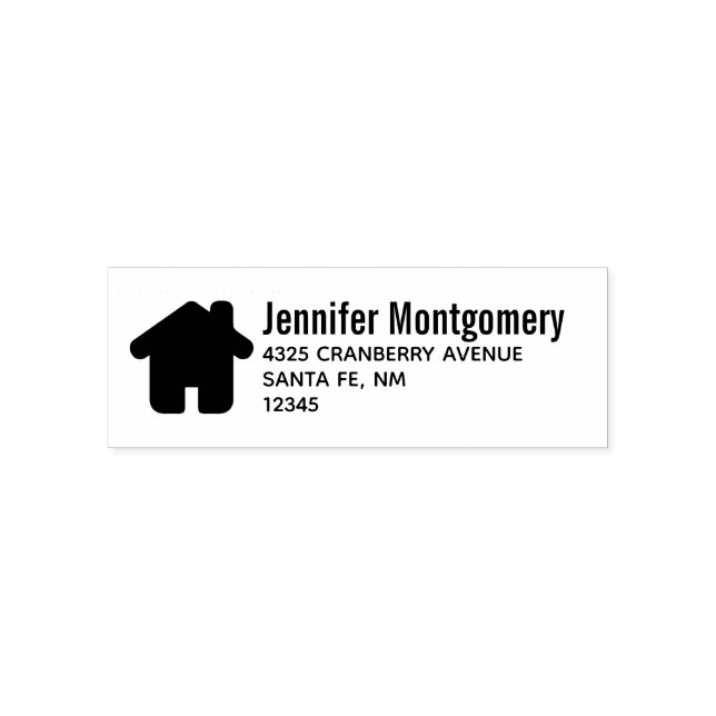 Black House Symbol Real Estate Design Self-inking Stamp (Design)