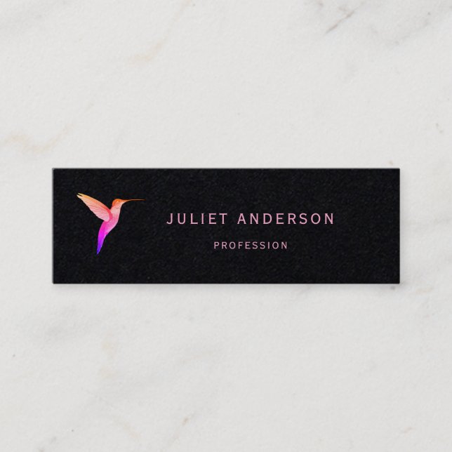 Black Hummingbird Business Card (Front)