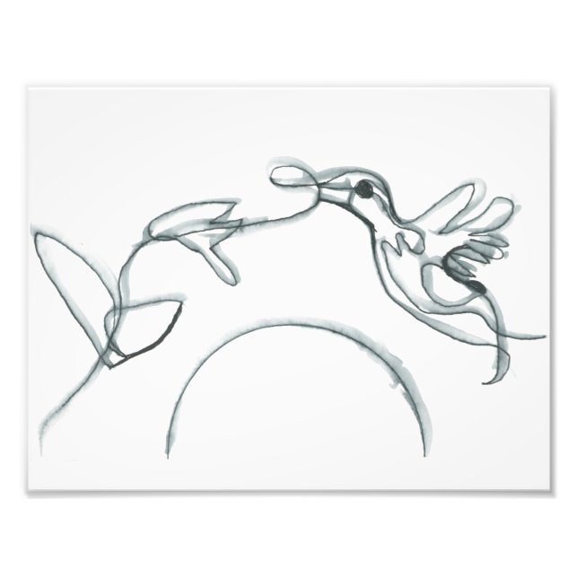 Black Hummingbird Photo Print (Front)