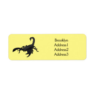 Black hungry scorpion cartoon illustration