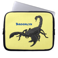 Black hungry scorpion cartoon illustration 