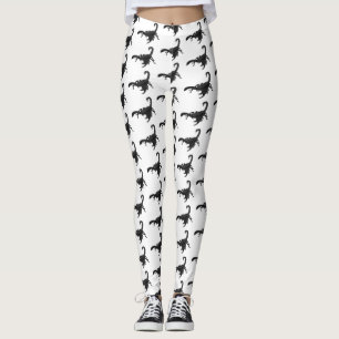 Black hungry scorpion cartoon illustration  leggings